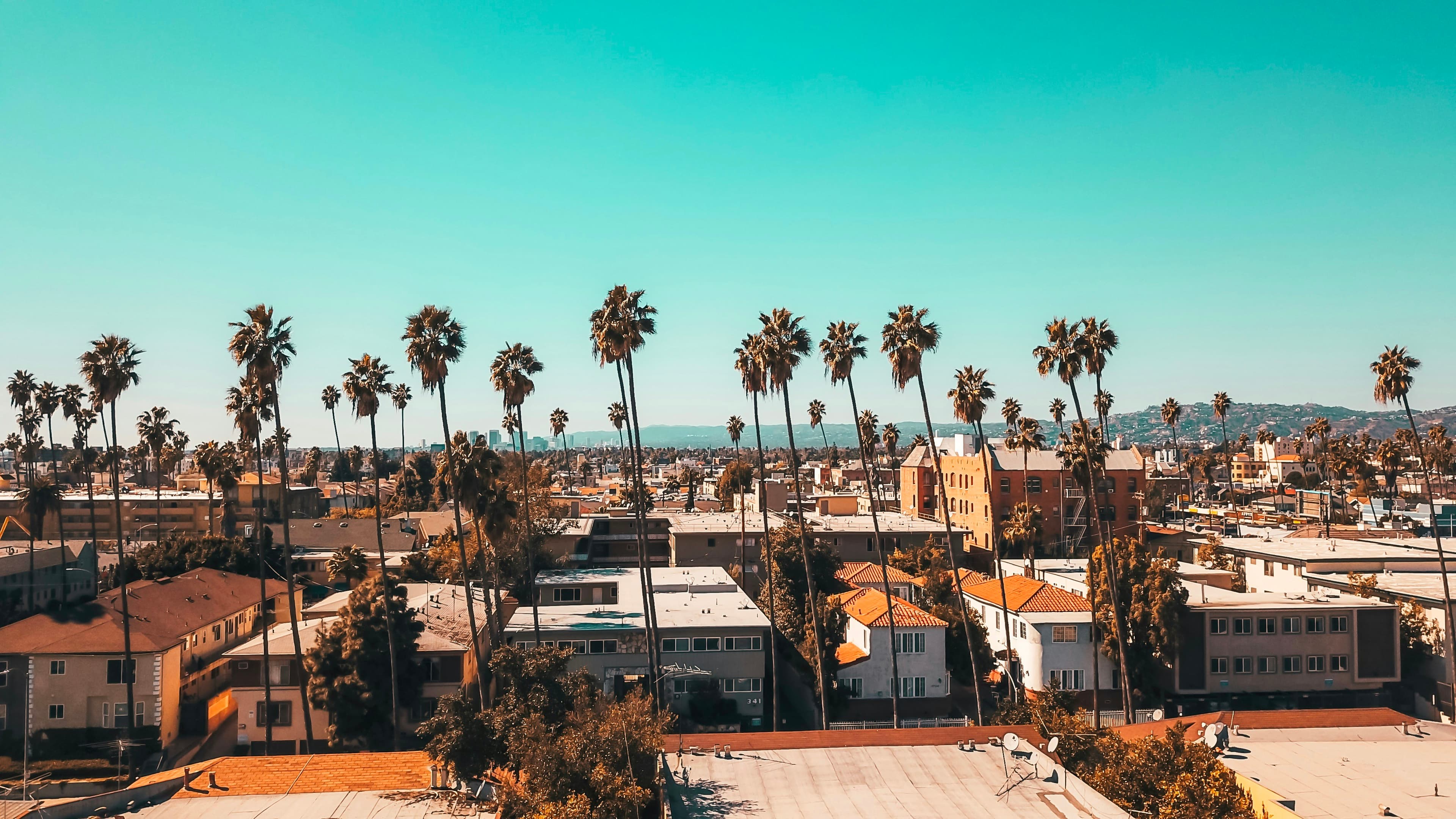 Aerial view of Los Angeles residential multifamily rooftops - how to invest in Los Angeles real estate guide