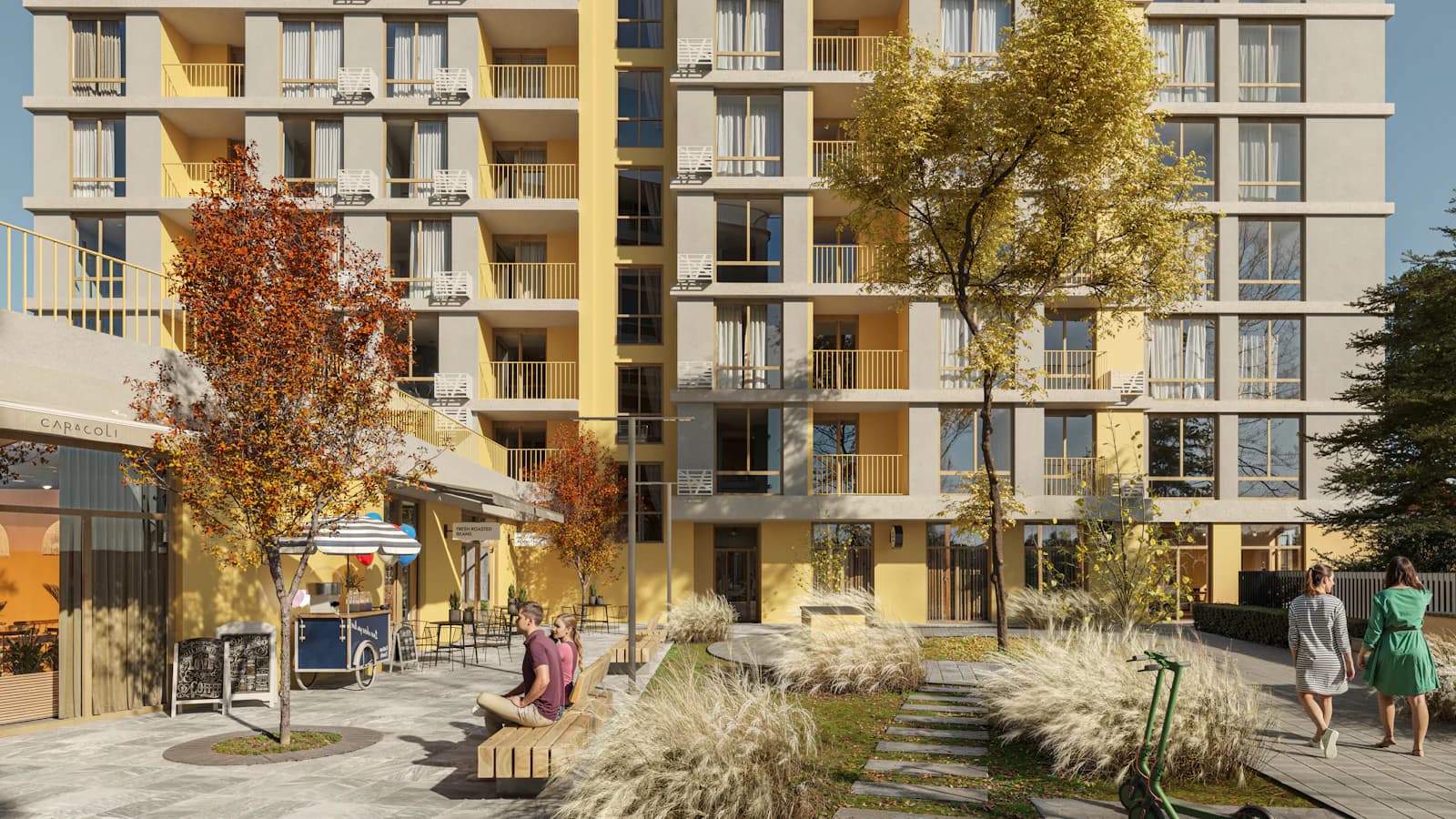 Modern private multifamily apartment building, the kind of asset a syndication vs REIT real estate comparison points to